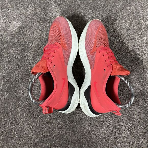 Nike Odyssey React 2 Flyknit AH1016-800 Women’s Size 7 Ember Glow Running Shoes - Picture 7 of 11